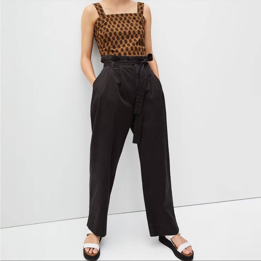 NWT Everlane black paper bag pants small